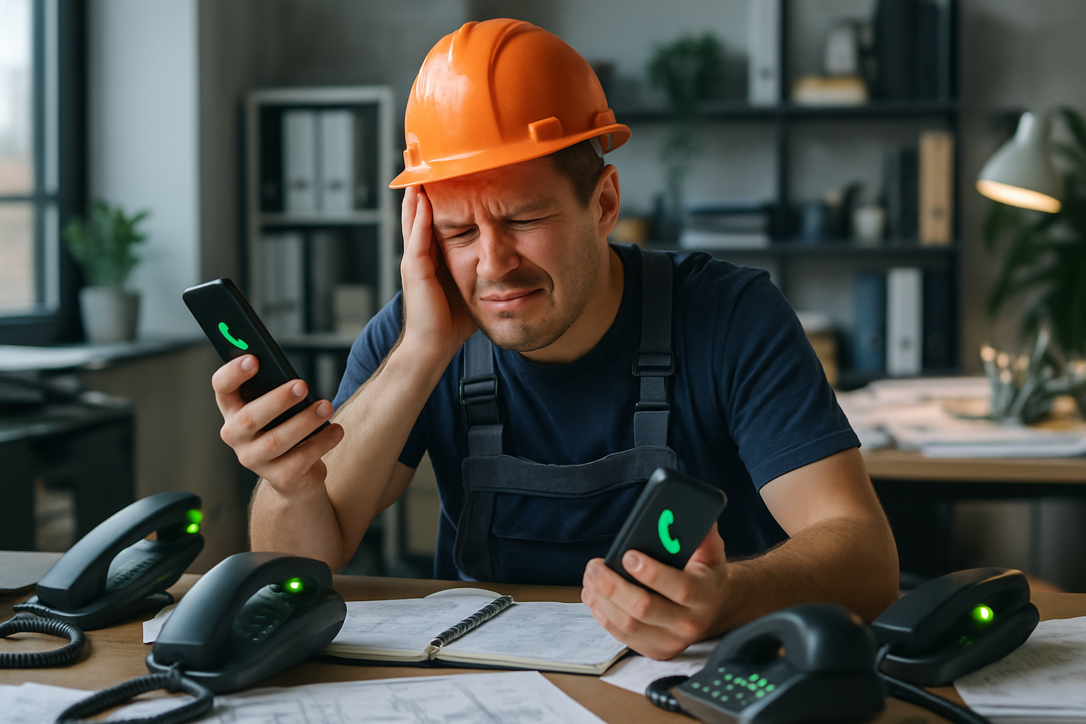 découvrez comment un callbot intelligent prend en charge vos appels pendant que vous travaillez sur le chantier de maçonnerie, vous faisant gagner du temps et améliorant votre productivité.