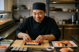 découvrez comment un callbot innovant aide les chefs sushi à gérer efficacement les appels et commandes, pour un service clientèle rapide et sans erreur.