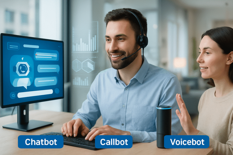 découvrez comment les chatbots, callbots et voicebots révolutionnent le service à la clientèle en offrant des solutions automatisées, efficaces et personnalisées pour répondre aux besoins des entreprises et de leurs clients.