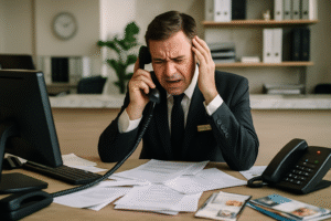 découvrez comment un chef concierge utilise un callbot pour filtrer efficacement les appels prioritaires, optimiser le service client et améliorer la gestion des demandes au sein d'un établissement haut de gamme.