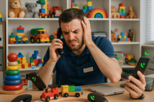 découvrez comment un callbot intelligent aide les vendeurs en magasin de jouets à trier efficacement les appels des parents, pour un service client plus rapide et personnalisé.