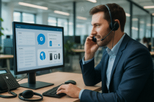 Cross-sell au téléphone : l’IA suggère produit, hausse CVR