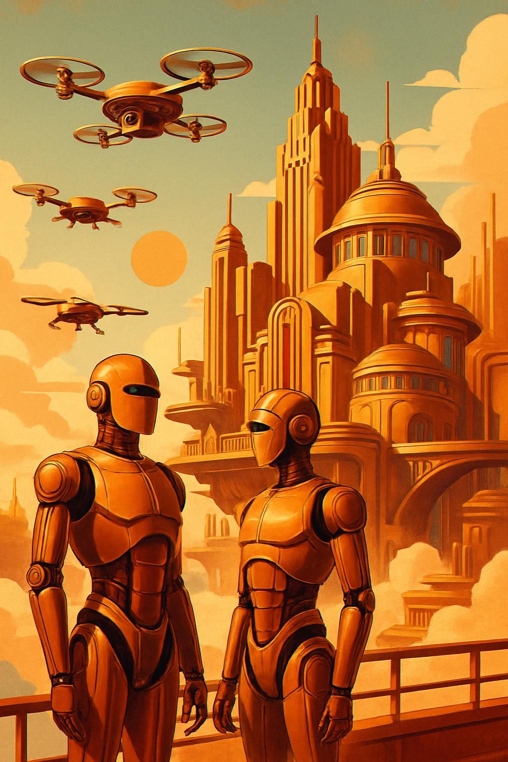 explorez 'le futur d'hier' dans regards croisés : une plongée fascinante en 2026 à travers les visions futuristes de villes volantes et de robots innovants.